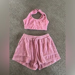 Zara shorts and sports bra set